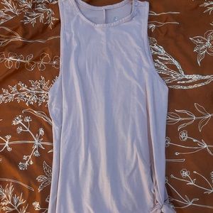 Athletic pink tank top with slit on the side, size XS